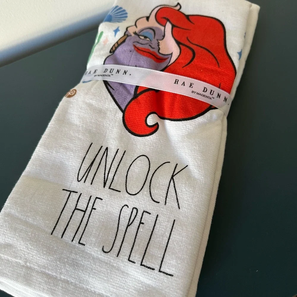 Disney Rae‎ Dunn Little Mermaid 'Unlock the Spell' Kitchen Towels
